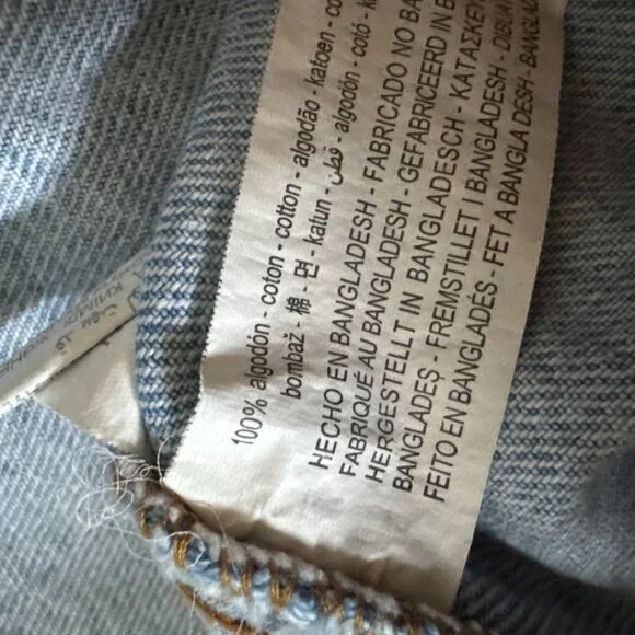 ZARA Girls Denim Overall Dress Light Wash Size 8 Pinafore Jumper Classic Button - Picture 14 of 15